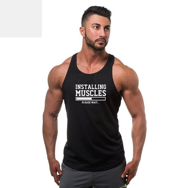 New brand Gyms Clothing Tank Tops Fitness Mens Bodybuilding Tanktops Cotton Vest For Muscle Men body Workout Sleeveless Shirt