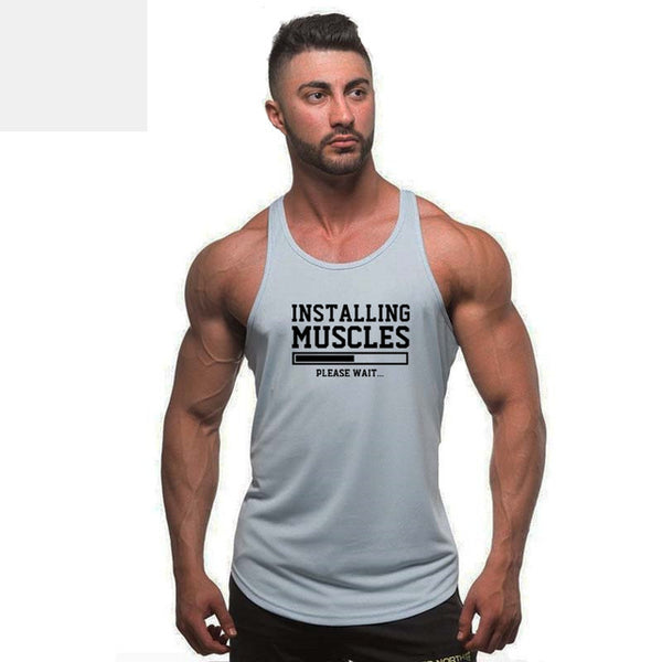 New brand Gyms Clothing Tank Tops Fitness Mens Bodybuilding Tanktops Cotton Vest For Muscle Men body Workout Sleeveless Shirt