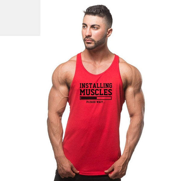 New brand Gyms Clothing Tank Tops Fitness Mens Bodybuilding Tanktops Cotton Vest For Muscle Men body Workout Sleeveless Shirt
