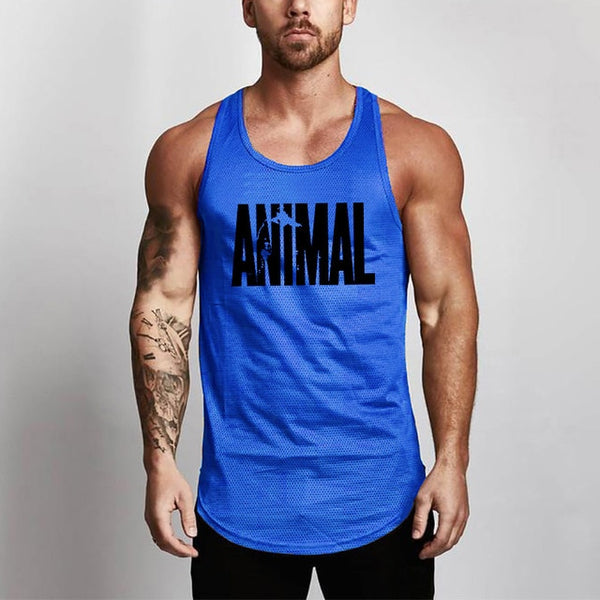 Brand Animal Fitness Tank Top Men Bodybuilding 2019 Gyms Clothing Fitness Men Shirt slim fit Vests Mesh Singlets Muscle Tops