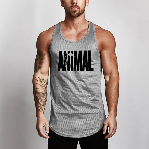 Brand Animal Fitness Tank Top Men Bodybuilding 2019 Gyms Clothing Fitness Men Shirt slim fit Vests Mesh Singlets Muscle Tops