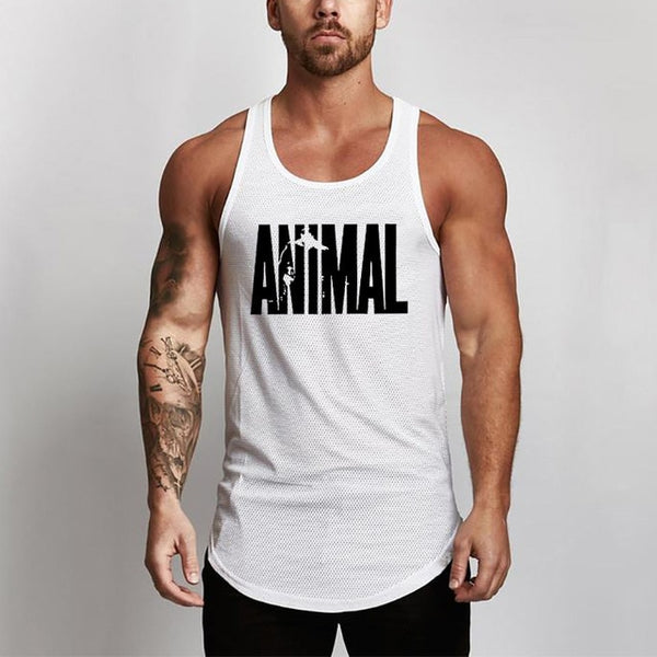 Brand Animal Fitness Tank Top Men Bodybuilding 2019 Gyms Clothing Fitness Men Shirt slim fit Vests Mesh Singlets Muscle Tops