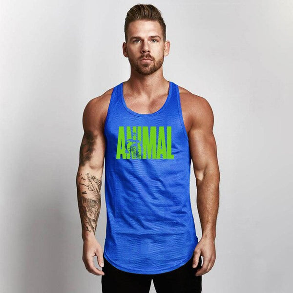 Brand Animal Fitness Tank Top Men Bodybuilding 2019 Gyms Clothing Fitness Men Shirt slim fit Vests Mesh Singlets Muscle Tops