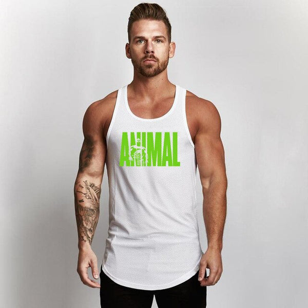 Brand Animal Fitness Tank Top Men Bodybuilding 2019 Gyms Clothing Fitness Men Shirt slim fit Vests Mesh Singlets Muscle Tops