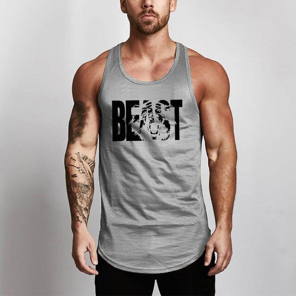 Brand Animal Fitness Tank Top Men Bodybuilding 2019 Gyms Clothing Fitness Men Shirt slim fit Vests Mesh Singlets Muscle Tops