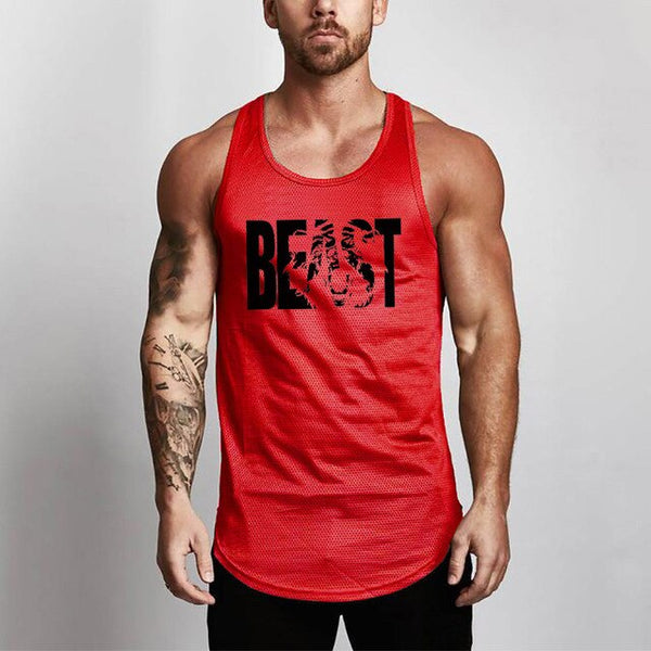 Brand Animal Fitness Tank Top Men Bodybuilding 2019 Gyms Clothing Fitness Men Shirt slim fit Vests Mesh Singlets Muscle Tops