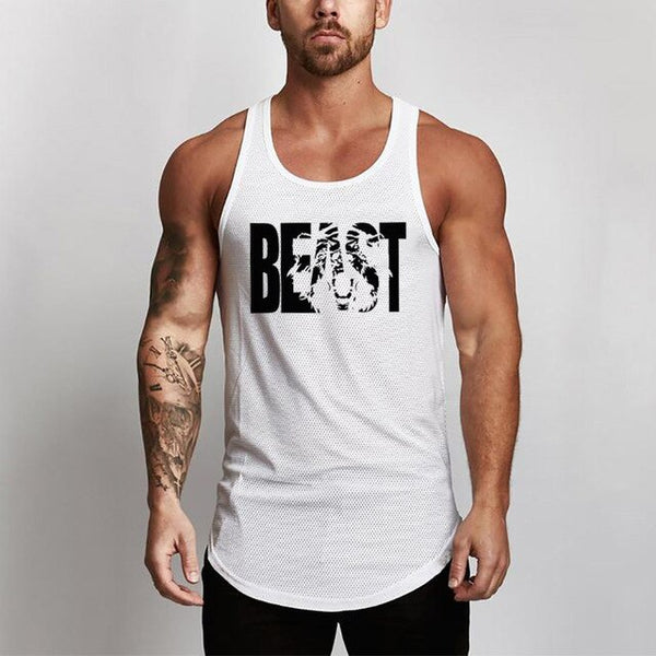 Brand Animal Fitness Tank Top Men Bodybuilding 2019 Gyms Clothing Fitness Men Shirt slim fit Vests Mesh Singlets Muscle Tops