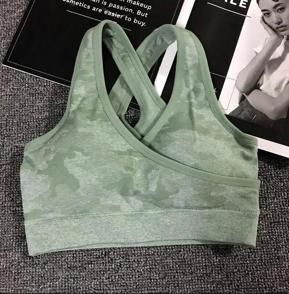 2PCS Camouflage Camo Yoga Set Sports Wear For Women Gym Fitness Clothing Booty Yoga Leggings + Sport Bra GYM Sport Suit Femme